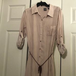 NY&CO Button-Up Tunic With Tie Belt